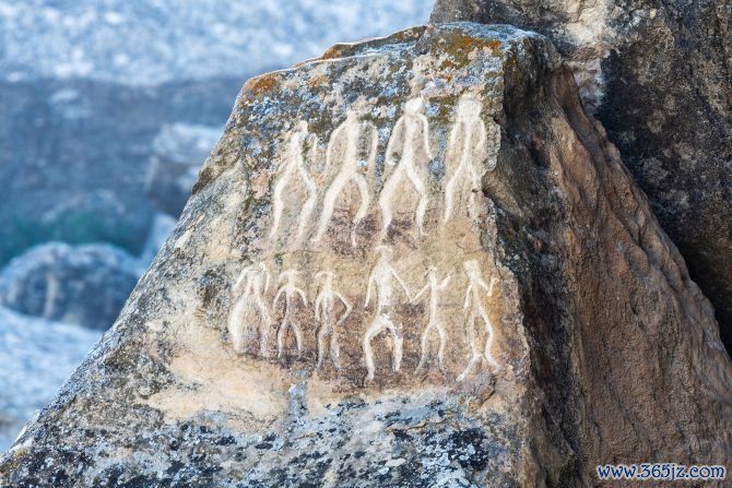 The walls and caves of Gobustan National Park trace the history of the land's culture and traditions, including carvings from the Neolithic era and the Middle Ages. 