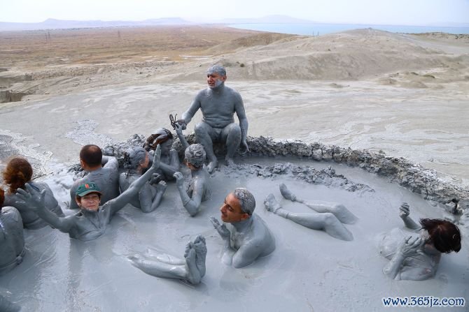 You can get up close and personal with some of the mud volcanoes. In Gobustan, organized tours even give visitors an opportunity to take a mud bath.